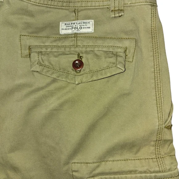Polo Ralph Lauren Men's Olive Cargo Shorts - Picture 13 of 16